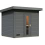 Karibu Woodfeeling Saunahaus Hytti 3 terragrau