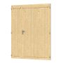 Skan Holz Doppeltür Naturbelassen für Carports