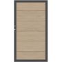 TraumGarten Tor Sichtschutzzaun SYSTEM WPC XL Sand/Anthrazit