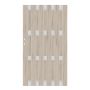 TraumGarten Sichtschutzzaun JUMBO WPC Alu-Design Tor Sand/Alu