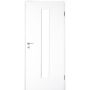 Kilsgaard Zimmertür mit Lichtausschnitt/Glas schmal mittig Weiß lackiert Lamikor Typ 43/LA05 Rundkante