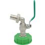 Wellker IBC Kugelhahn Metall Abnehm­bare 0,75″ Schlauchtülle für flexible Schlauchanschlüsse, ideal zur Nachrüstung an IBC-Tanks