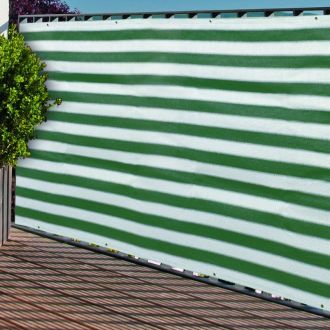 Balkon-Sichtschutz-Grün-Weiß-0,9x3m-1