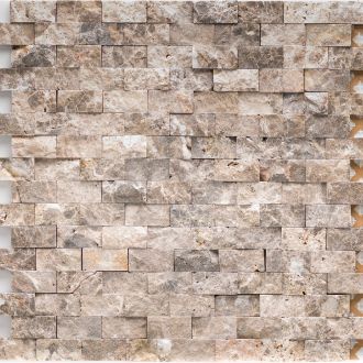 Natursteinmosaik-Brick-Marmor-Marron-/-1
