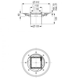 KESSEL-Variofix-Bodenablauf-Dünnbettaufsatzstück-befliesbar-1